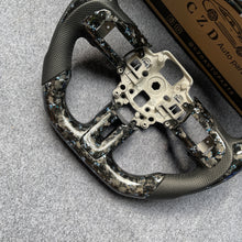 Load image into Gallery viewer, CZD auto parts for Ford Mustang 2018-2022 carbon fiber steering wheel with blue &amp; white forged flakes carbon