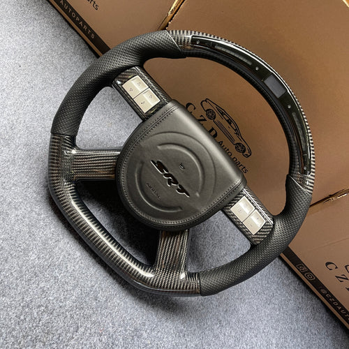 CZD auto parts carbon fiber steering wheel for Dodge Charger 2005-2010 with SRT airbag cover