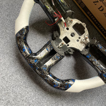 Load image into Gallery viewer, CZD auto parts carbon fiber steering wheel for Ford Mustang 2010-2014 with blue flakes forged carbon fiber