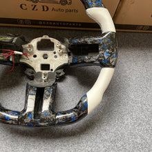 Load image into Gallery viewer, CZD auto parts carbon fiber steering wheel for Ford Mustang 2010-2014 with blue flakes forged carbon fiber