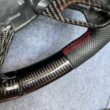 Load image into Gallery viewer, CZD auto parts for Dodge (SRT) Challenger 2015-2021 carbon fiber steering wheel with black perforated leather side &amp; LED