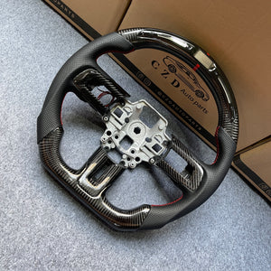 czd auto parts carbon fiber steering wheel for Ford Mustang/SHELBY GT350R with led light