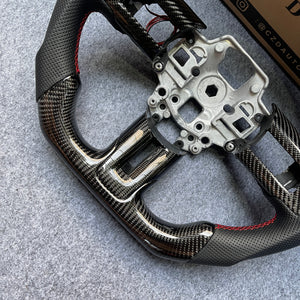 czd auto parts carbon fiber steering wheel for Ford Mustang 2018-2023 with led light