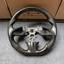 Load image into Gallery viewer, czd auto parts carbon fiber steering wheel for Infiniti Q50 with silvery thumb grips