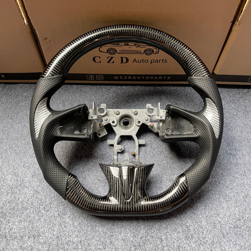 czd auto parts carbon fiber steering wheel for Infiniti Q50 with silvery thumb grips