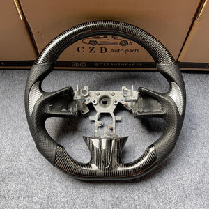 czd auto parts carbon fiber steering wheel for Infiniti Q50 with silvery thumb grips