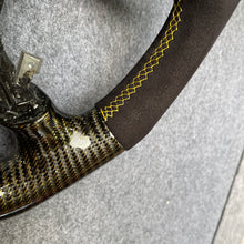 Load image into Gallery viewer, CZD auto parts for Ford Mustang GT Cobra SVT Saleen Roush 1999-2004 carbon fiber steering wheel with alcantara leather side