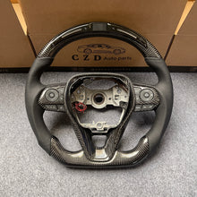 Load image into Gallery viewer, czd auto parts carbon fiber steering wheel for toyota se with black perforated leather