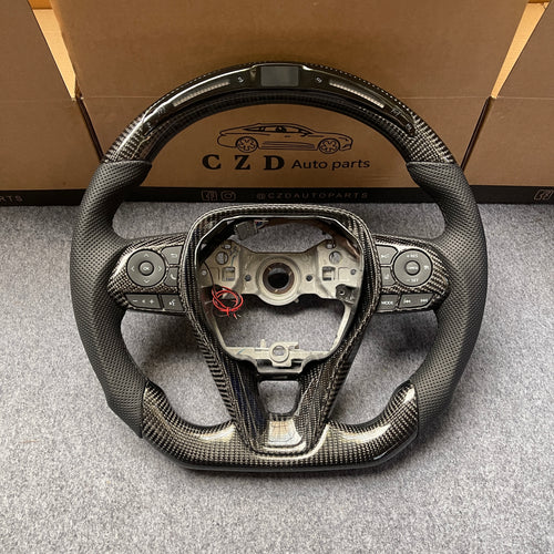 czd auto parts carbon fiber steering wheel for toyota se with black perforated leather