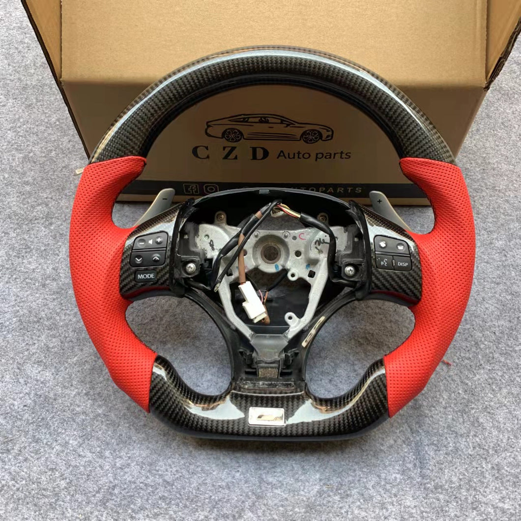 CZD 2006-2012 Lexus IS250/300/GS350 silver F sport  Carbon Fiber Steering Wheel