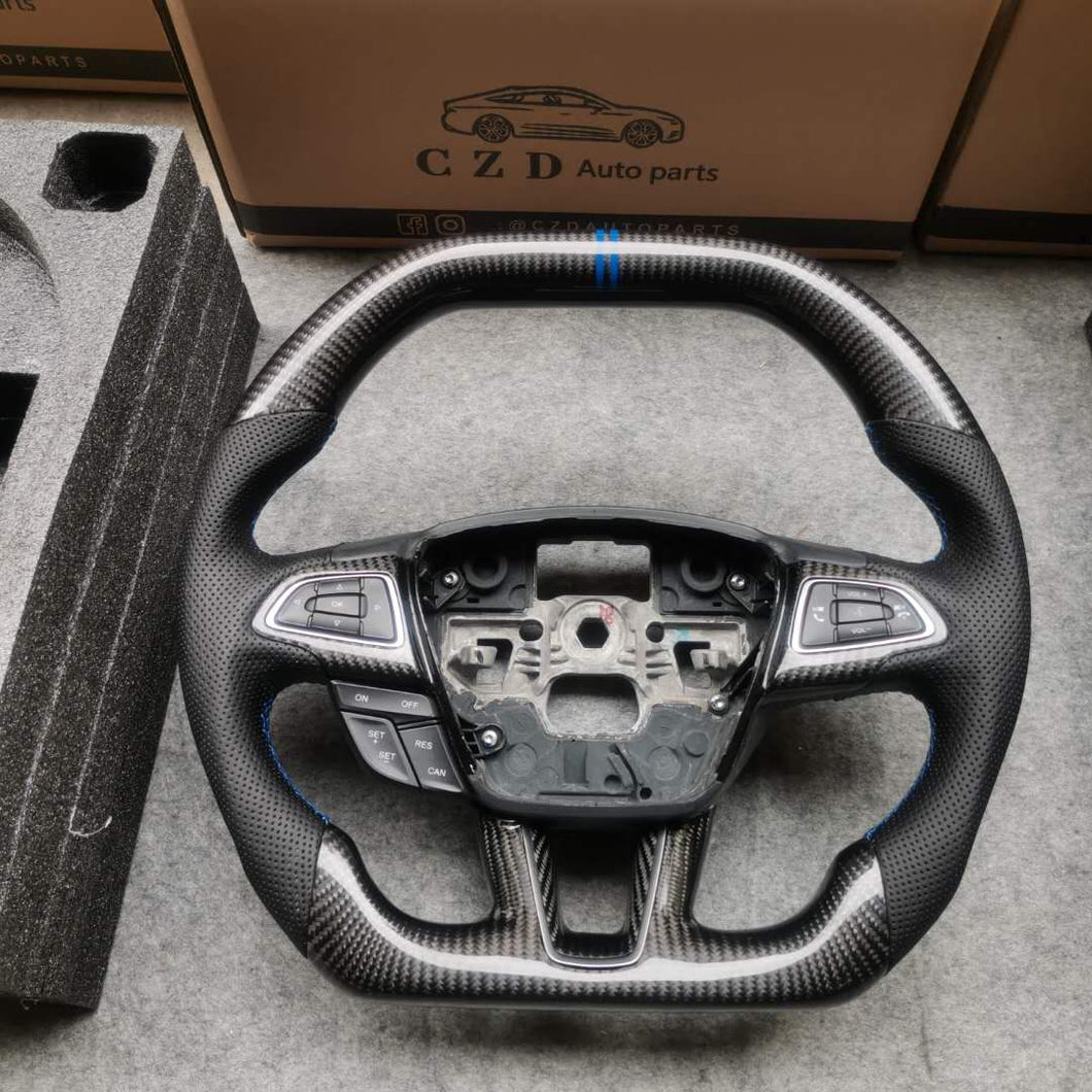 CZD Ford Focus RS/ST steering wheel with carbon fiber and Logo (TAX NOT INCLUEDE )
