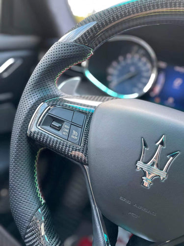 CZD-For Maserati Ghibli / GT /Quattroporte/ Levante Steering wheel with Carbon fiber