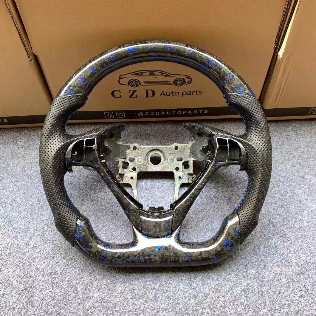 CZD Acura ILX/RDX blue flake forged carbon fiber steering wheel