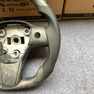 CZD Tesla model 3/model Y Matte forged carbon fiber steering wheel