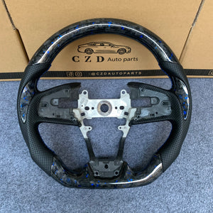 CZD Honda FK8/Civic/FK7 2016-2021 blue flake forged carbon fiber steering wheel