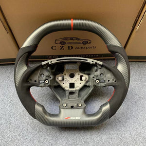 CZD autoparts For chevrolet corvette C7 2014 2015 2016 2017 2018 2019 carbon fiber steering wheel with thumbgrips