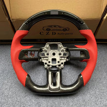 Load image into Gallery viewer, CZD autoparts For Mustang 2018 2019 2020 carbon fiber steering wheel with LED