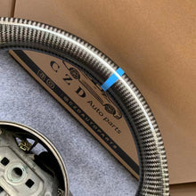 Load image into Gallery viewer, CZD autoparts For Jeep Wrangler 2014 carbon fiber steering wheel with perforated leather