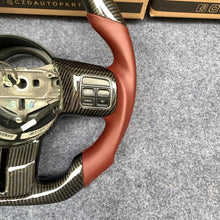 Load image into Gallery viewer, CZD autoparts For Jeep Wrangler 2014 carbon fiber steering wheel with red stripe