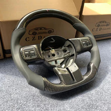 Load image into Gallery viewer, CZD autoparts For Jeep Wrangler 2014 carbon fiber steering wheel with black smooth leather