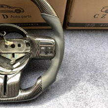 Load image into Gallery viewer, CZD autoparts For Jeep Wrangler 2014 carbon fiber steering wheel with smooth leather