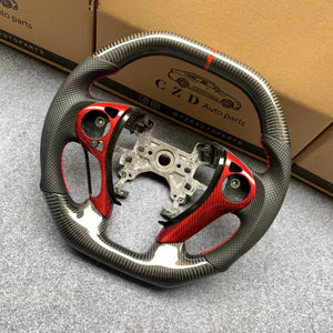CZD autoparts For Honda 9th accord 2013 2014 2015 2016 2017 carbon fiber steering wheel with perforated leather
