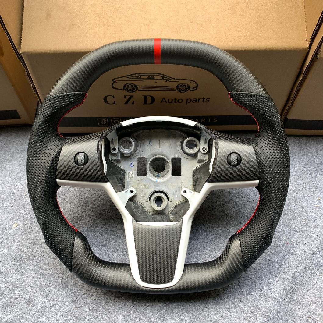 CZD Tesla model 3/model Y carbon fiber steering wheel