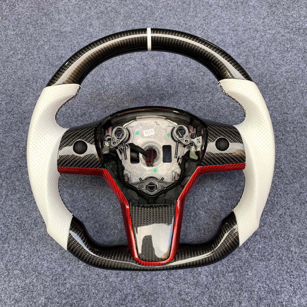CZD Tesla model 3/model Y carbon fiber steering wheel