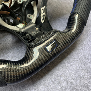 CZD Lexus IS250 IS350 Carbon fiber steering wheel with Blue Sports Badge