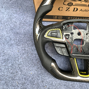 CZD Focus MK3 2015/2016/2017/2018 carbon fiber steering wheel with LED