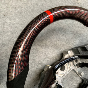 CZD Honda accord 2018/2019/2020/2021 red wire carbon fiber steering wheel