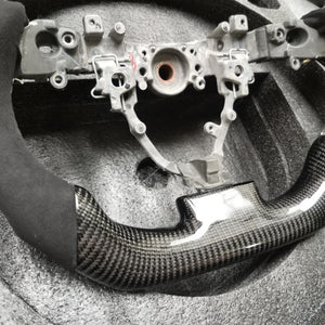 CZD Scion IQ carbon fiber steering wheel with black Alcantara