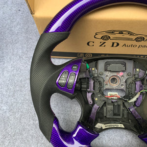 CZD 2004-2006 Acura TL Type R custom steering wheel with Purple carbon fiber