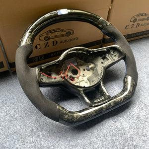 CZD Volkswagen Golf7 GTI/MK7 2015-2019 carbon fiber steering wheel with LED