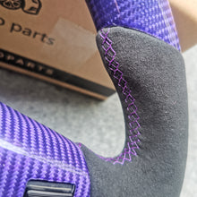 Load image into Gallery viewer, CZD Nissan 350Z/Z33 2002-2009 carbon fiber steering wheel with purple carbon fiber