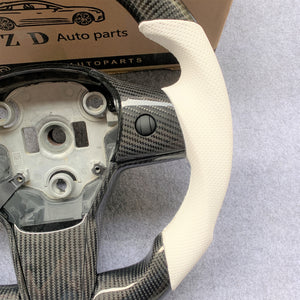 Custom For Tesla model 3 steering wheel with real carbon fiber from CZD