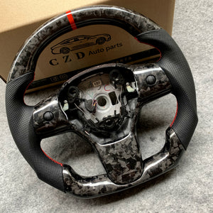 CZD Racing car for Tesla Model 3 Forged Carbon Fiber steering wheel