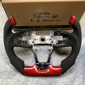 CZD- 2016-2021 Honda civic seden/FK7/FK8/10th gen civic carbon fiber steering wheel with F1 shape