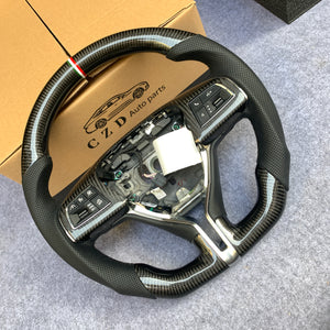 Customied For Maserati Ghibli / GT /Quattroporte/ Levante Steering wheel with Carbon fiber