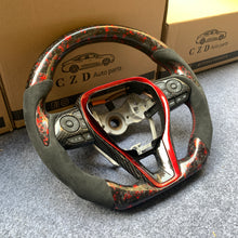 Load image into Gallery viewer, CZD Toyota Corolla Hatchback 2019 2020 2021 carbon fiber steering wheel with red flake forged carbon