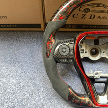 Load image into Gallery viewer, CZD Toyota Corolla Hatchback 2019 2020 2021 carbon fiber steering wheel with red flake forged carbon