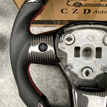 Load image into Gallery viewer, Tesla Model 3 Model Y Carbon fiber steering wheel with Perforated leather from CZD