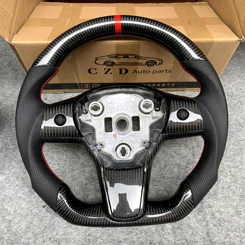 Top selling Round top Tesla Model3 Model Y Gloss Carbon fiber sexy design