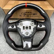 Load image into Gallery viewer, Top selling Round top Tesla Model3 Model Y Gloss Carbon fiber sexy design
