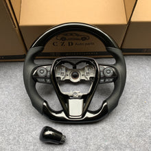 Load image into Gallery viewer, Toyota 8th gen Camry se xse le xle 2018 2019 2020 2021 2022 carbon fiber steering wheel with gear knot