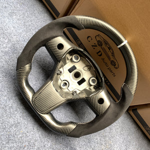 CZD Tesla model 3/model Y carbon fiber steering wheel with Alcantara