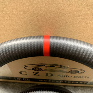 Tesla Model 3 Model Y Matte Carbon fiber Round top design from CZD