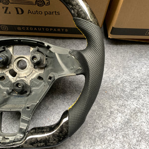 CZD Volkswagen Golf Jetta carbon fiber steering wheel with forged carbon fiber