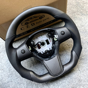 Tesla Model 3 ModelY Matte Carbon fiber perforated leather design