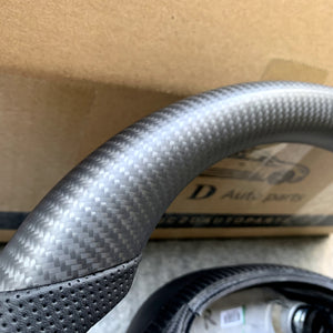 Tesla Model 3 ModelY Matte Carbon fiber perforated leather design